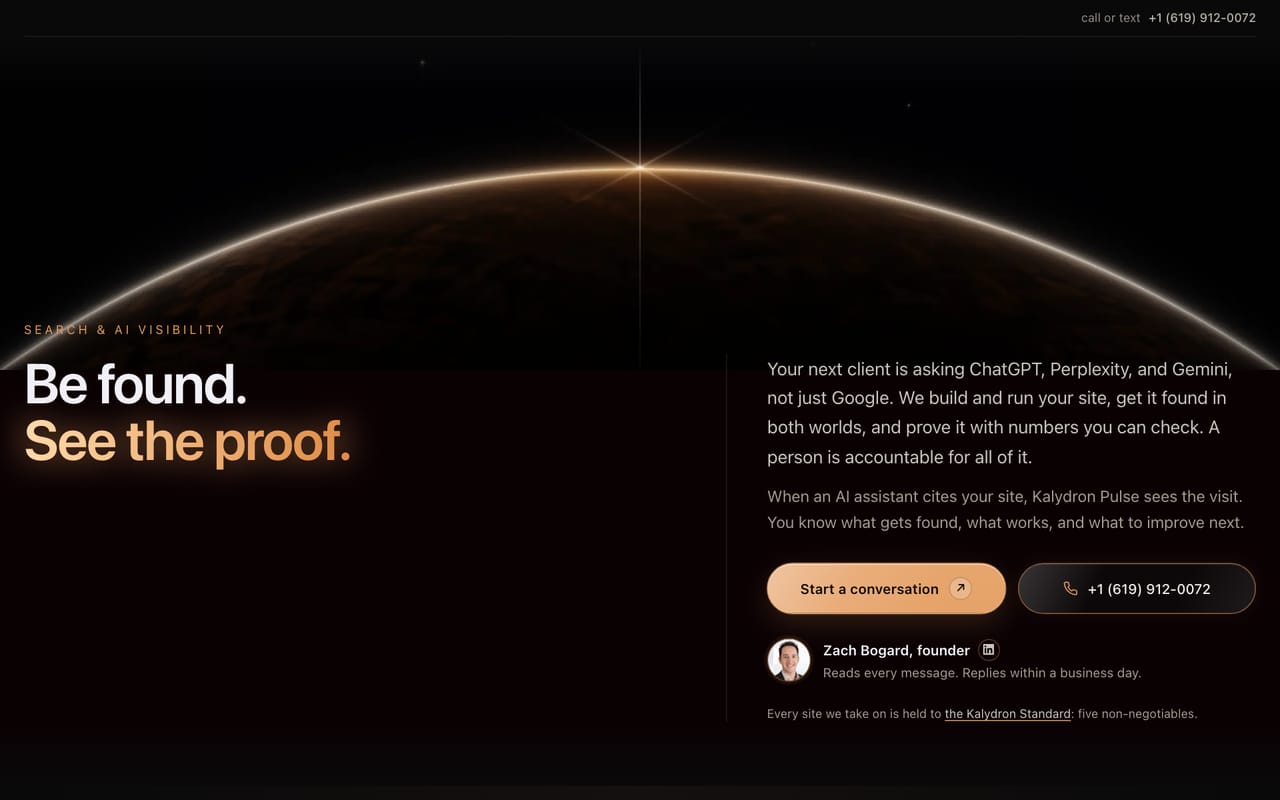 Kalydron's website