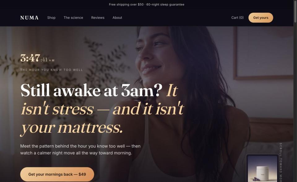 The page written for that ad; its headline is the ad's promise